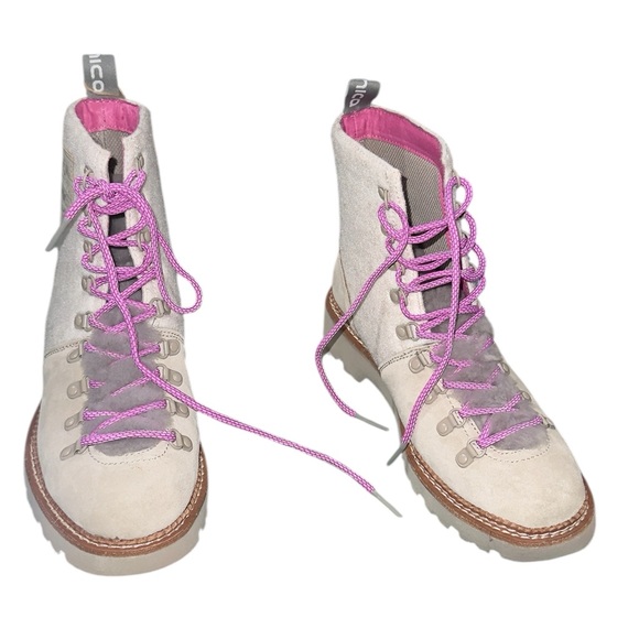 NWT $180  BIONICA DARLENE ITALIANSUEDE LEATHER WATERPROOF BOOTS MOONSTONE - Picture 8 of 10